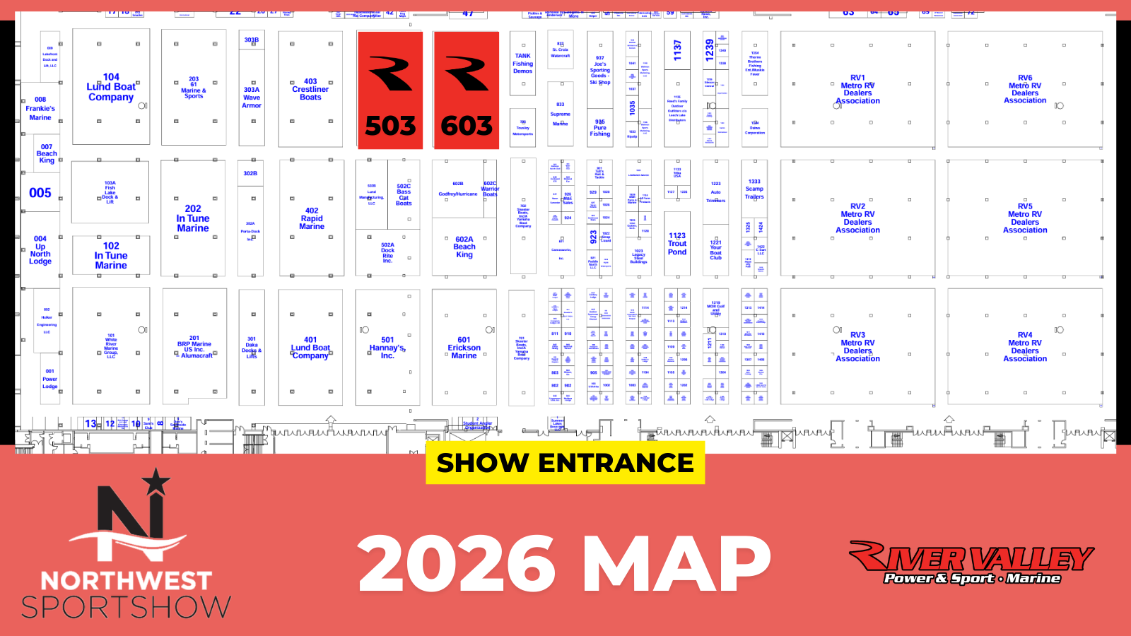 2026 Northwest Sport Show Map